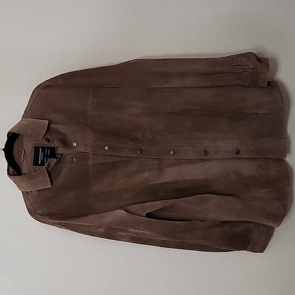 Pronto Uomo men's suede/ leather jacket. Size  XL. Light brown never worn.